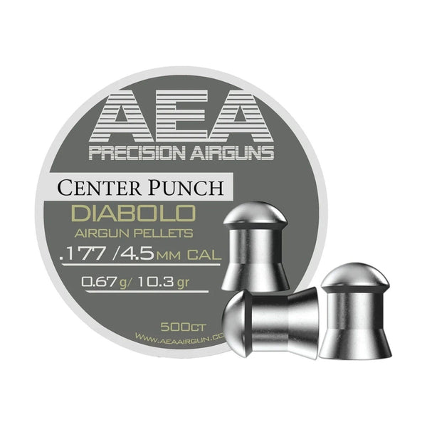 AEA Center Punch Diabolo Pellets 4.5mm / .177 Cal 10.3gr - 500ct