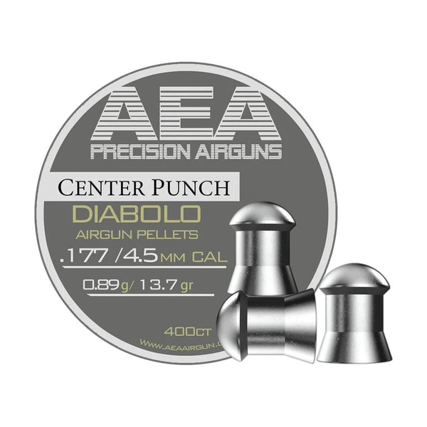 AEA Center Punch Diabolo Pellets 4.5mm / .177 Cal 13.7gr - 400ct