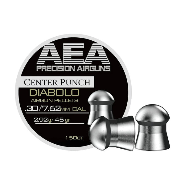 AEA Center Punch Diabolo Pellets 7.62mm / .30 Cal 45gr - 150ct