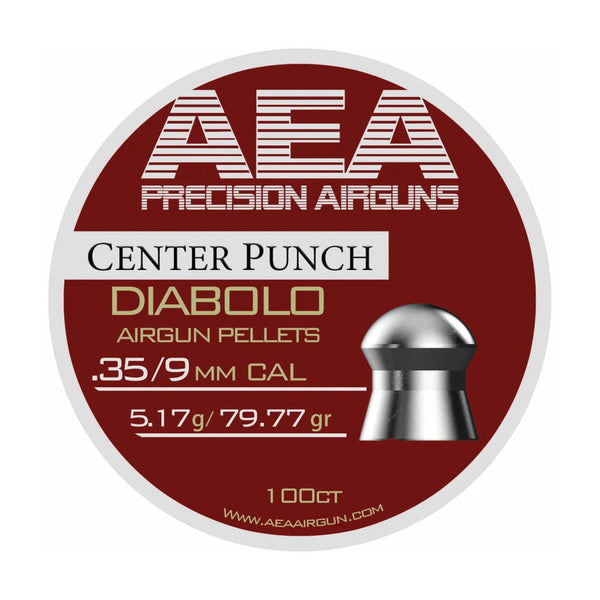 AEA Center Punch Diabolo Pellets 9mm / .35 Cal 79.77gr - 100ct