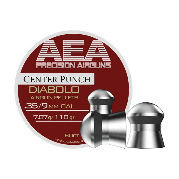 AEA Center Punch Diabolo Pellets 9mm / .35 Cal 110gr - 80ct