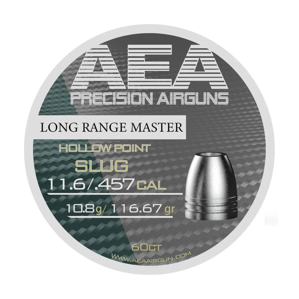 AEA Long Range Master Hollow Point Slugs .45/.457 Cal 155gr - 60ct